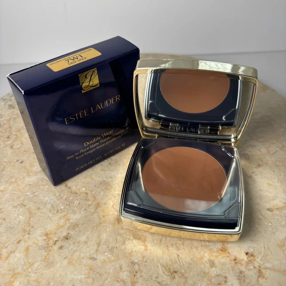 Estee Lauder Double Wear Matte Powder Foundation 7W1 Deep Spice 0.42oz New